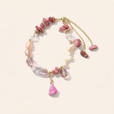 Purple Rhodonite & Pearl Handmade Bracelet | Love & Emotional Healing - Auratract