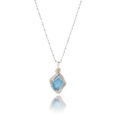 ‘’Moonveil‘’ Blue Fluorite Necklace|Handmade Jewelry For Clarity & Communication - Auratract