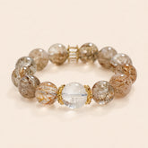 Black Golden Super Seven Bracelet|Energy Amplifier & Spiritual Clarity - Auratract