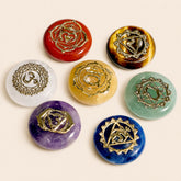 7 Chakra Crystal Set | Natural Palm Stones for Meditation & Mindfulness