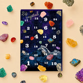 Galaxy crystal advent calendar 24 day mystery gemstone gift set with natural crystals in holiday countdown box