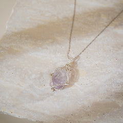 ‘’Mermaid’s Tear‘’ Ombre Amethyst Necklace|Handmade Jewelry for Healing & Peace - Auratract