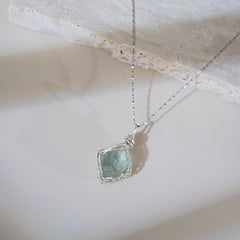 Ethereal boho crystal necklace with energy meaning