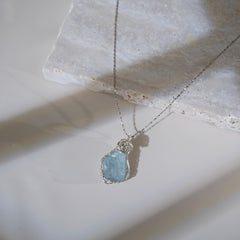 ‘’Seabreeze‘’ Aquamarine Necklace|Handmade Jewelry For  Calm & Emotional Healing - Auratract