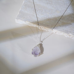 ‘’Mermaid’s Tear‘’ Ombre Amethyst Necklace|Handmade Jewelry for Healing & Peace - Auratract