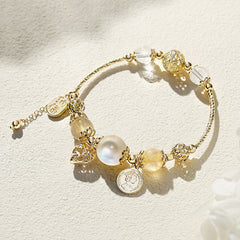 Handmade Crystal Bracelet for Abundance and Focus