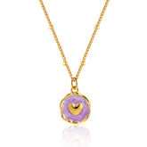 18K gold necklace with star-shaped enamel charm for hope and ambition