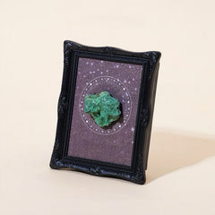 Vintage crystal stone magnetic frame with 3D natural stone display