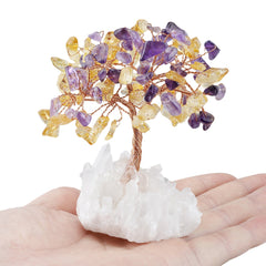 Citrine Crystal Feng Shui Tree | Natural Crystal Energy Tree for Luck & Prosperity - Auratract