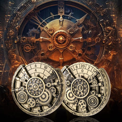 7-in-1 metal meditation wheel fidget spinner in antique brass finish