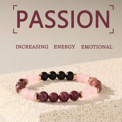 Garnet & Pink Agate Bracelet | Passion, Love & Energy - Auratract