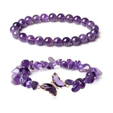 Butterfly Crystal Chip Bracelet Set | Love & Emotional Healing - Auratract