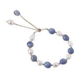 Blue Aventurine & Freshwater Pearl Bracelet | Calming & Elegant - Auratract