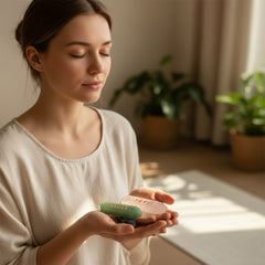 Natural crystal wand engraved with moon phases for emotional balance