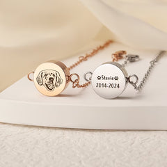 personalized pet keepsake bracelet with engraving
