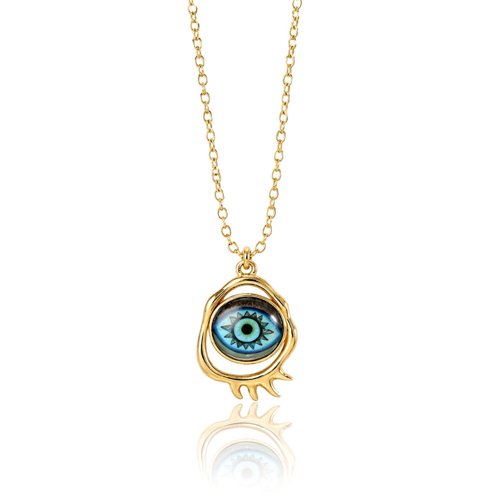 Evil Eye Pendant Necklace|For Protection, Balance & Personal Power - Auratract