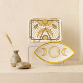 Moon Phase Ceramic Tray|Celestial Dish for Jewelry, Crystals & Ritual Decor - Auratract