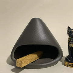 Mount Fuji ceramic incense burner handmade from Zisha clay