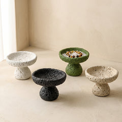 nordic crystal cleansing bowls in textured cement finish for crystal cleansing rituals and spiritual home decor