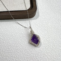 Amethyst Raw Necklace【Hand Made】 - Auratract