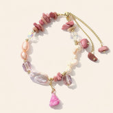 Purple Rhodonite & Pearl Handmade Bracelet | Love & Emotional Healing - Auratract