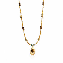 Tiger’s Eye Pendant Necklace for Protection and Courage