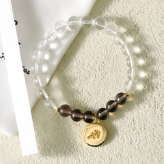 12 Zodiac Healing Crystal Rough Stones Bracelet Set - Auratract