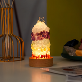 Chakra Crystal Healing Lamp – USB Powered Natural Gemstone Night Light - Auratract