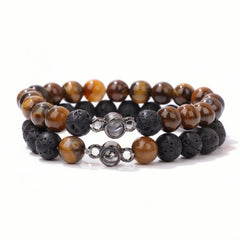 Projection Bracelet | 100 Languages of "I Love You" with Natural Crystals - Auratract