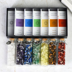 Chakra Crystal Tree of Life Wishing Bottles Set | Energy Healing - Auratract
