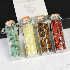 Chakra Crystal Tree of Life Wishing Bottles Set | Energy Healing - Auratract
