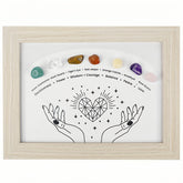 Chakra Crystal Healing Stones Display Frame | Energy Balance Decor - Auratract