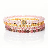 4-in-1 Energy Crystal Bracelet Set | Love & Happiness - Auratract