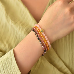 4-in-1 Energy Crystal Bracelet Set | Love & Happiness - Auratract