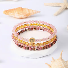 4-in-1 Energy Crystal Bracelet Set | Love & Happiness - Auratract