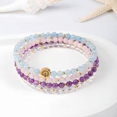 4-in-1 Energy Crystal Bracelet Set |  Serenity & Inner Peace - Auratract
