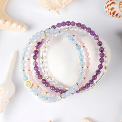 4-in-1 Energy Crystal Bracelet Set |  Serenity & Inner Peace - Auratract