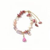 Purple Rhodonite & Pearl Handmade Bracelet | Love & Emotional Healing - Auratract