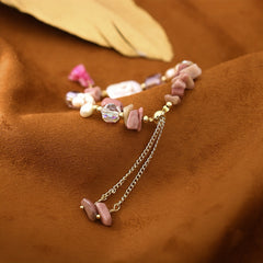 Purple Rhodonite & Pearl Handmade Bracelet | Love & Emotional Healing - Auratract