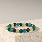 Tiger’s Eye & Malachite bracelet for success, confidence & wealth attraction.