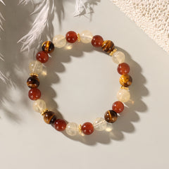 Tiger’s Eye & Red Agate Bracelet | Wealth, Energy & Protection - Auratract