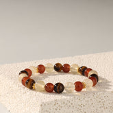 Tiger’s Eye & Red Agate bracelet for success, confidence & wealth attraction.