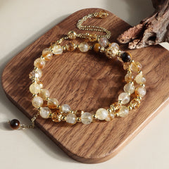 citrine and tiger eye bracelet for wealth, confidence, and success