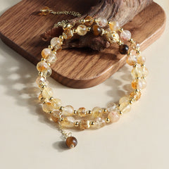 Citrine & Tiger’s Eye Bracelet | Attract Wealth & Power - Auratract