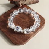Clear Quartz & Zircon Bracelet | Spiritual Clarity & Balance - Auratract