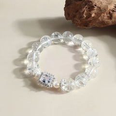Clear Quartz & Zircon Bracelet | Spiritual Clarity & Balance - Auratract
