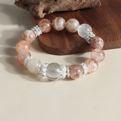 Red Rutilated Quartz & Moonstone Bracelet | Energy Healing - Auratract
