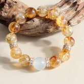 Natural Citrine Bracelet for wealth and success, energy balancing gemstone jewelry.