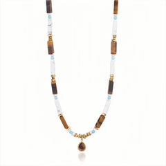 Healing crystal necklace for chakra balancing and energy protection