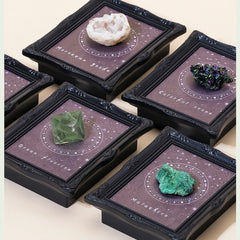 Vintage crystal stone magnetic frame with 3D natural stone display